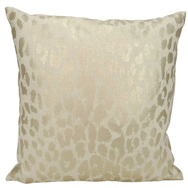 Kathy Ireland Metallic Leopard Gold Throw Pillow