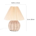 thumbnail image 2 of HOOWIFFY 1 Set of Bedside Lamp Rattan Beige Nordic Decor for Bedside Use, 2 of 7