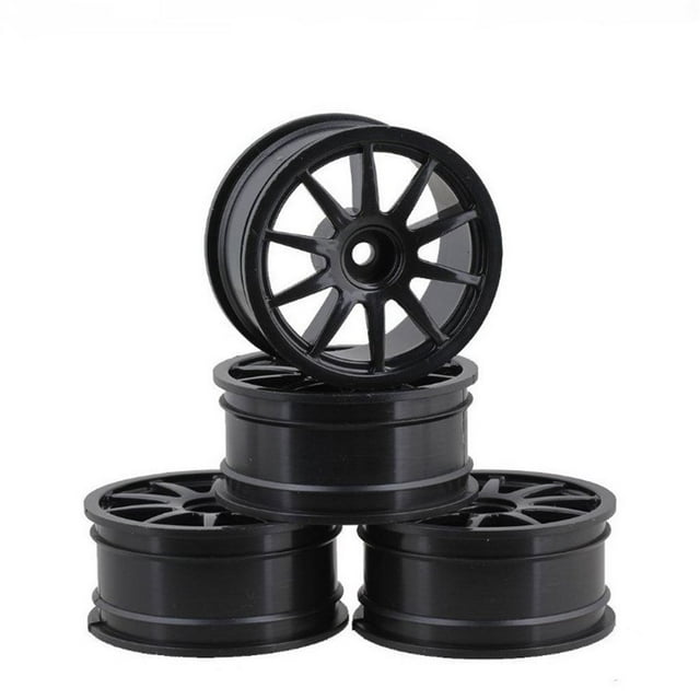 Shengyu 4 Pieces52mm Elastic *RC Car Tires Wheel Rims Hub Running Racing Drifting Tyres On-road Crawer Assembly Accessories Ten/Black 1Set
