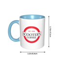 thumbnail image 4 of Tazas de café clásicas de Scooter's Coffee, elegante taza de cerámica con asas para restaurante, cafetería, hogar, 11 oz, 4 of 5