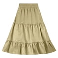 thumbnail image 5 of Atogsazn Kids Girls Summer Skirt Children's Casual Pleated High Waisted Dresses Boho Flowy Dress Outfit Clothes 03-Green 7-8Years Fashion, 5 of 5