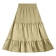 thumbnail image 5 of Falda de verano para niños, color sólido, relajada, deportiva, cintura elástica, nudo, falda completa para niños, falda de poliéster para niños, 5 of 5