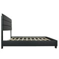 thumbnail image 2 of Better Home Products Napoli Faux Leather Upholstered Platform Bed Queen Black, 2 of 7