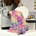thumbnail image 6 of SKYSONIC 6 Pack Retro Triangle Kitchen Towels Soft Highly Absorbent Dish Towels Reusable Tea Towels Set 28 x 18 Inch, 6 of 7