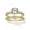White/14k Gold-Plated Sterling Silver, variant on 2.52 TCW Round Cut Cubic Zirconia 14k Yellow Gold-plated or Platinum-plated Sterling Silver Bridal Ring Set