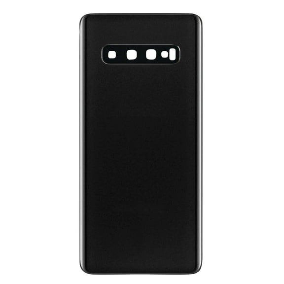 Replacement Back Cover With Camera Lens Compatbile For Samsung Galaxy S10 Plus (No Logo) (Aftermarket Plus)- Black
