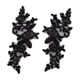 thumbnail image 5 of 1 par de apliques de flores de encaje, bordados, adornos de encaje para coser Negro, 5 of 9