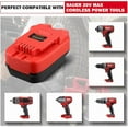 thumbnail image 5 of for Dewalt & for Milwaukee to for Bauer Battery Adapter, Fit for Dewalt 18v-20v & for Milwaukee 18v M18 Lithium Batteries, Work for Bauer Series 20V MAX Cordless Tool, 5 of 10