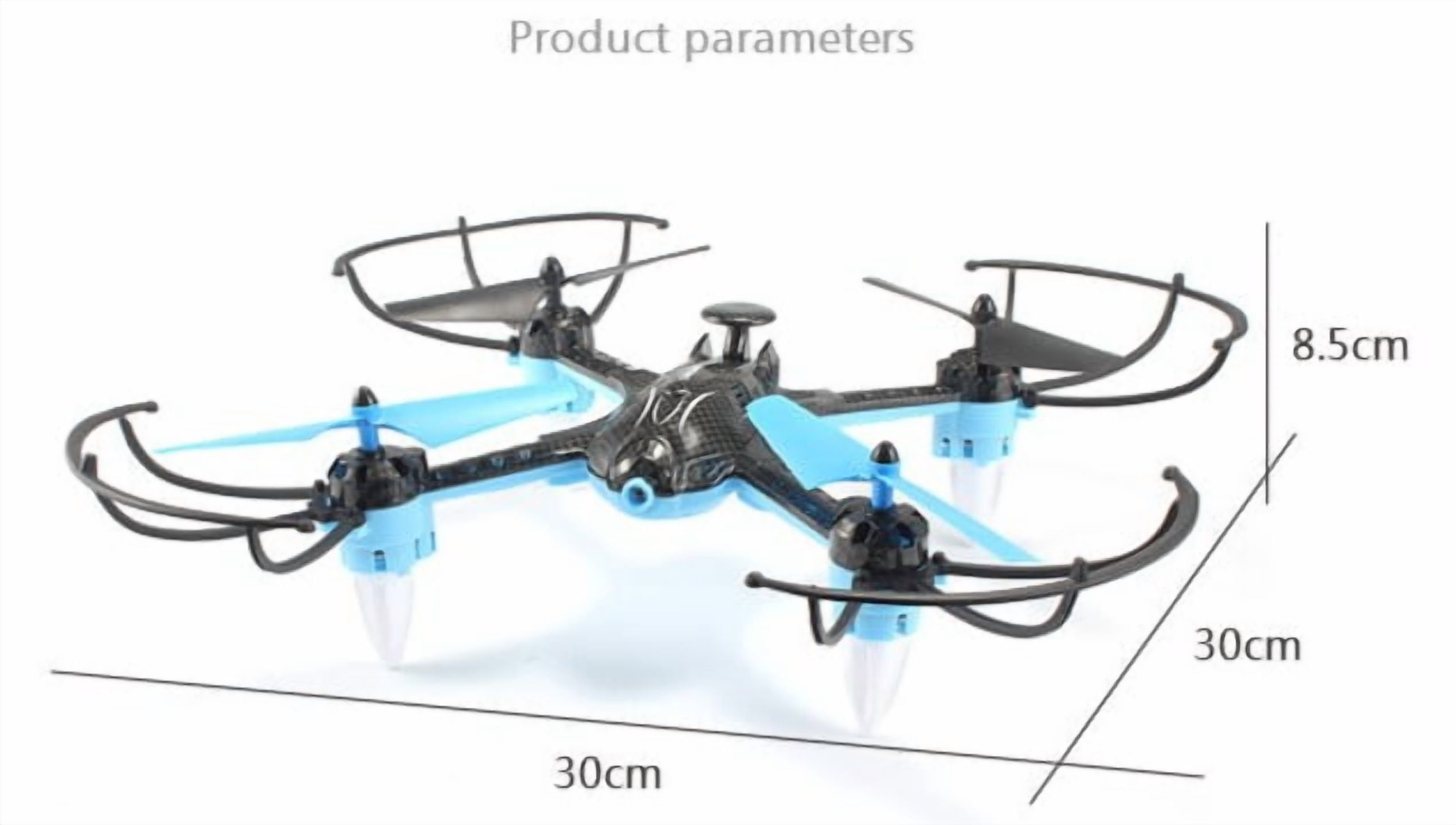6 Axis-Gyro Drone One Button Fixed Point/ Fixed Height 2.4GHz Black
