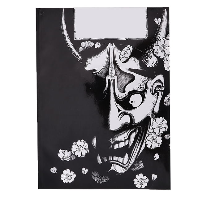 Libro de tatuajes profesional, tatuaje de patrón Hannya profesional, libro de tatuajes, libro de tatuajes corporales, funcionalidad de alta precisión