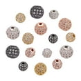 thumbnail image 6 of 10 Pcs 10mm Rose Gold Brass Cubic Zirconia Beads Micro Pave Ball Beads Round Bracelet Connector Charms Beads for Jewelry Making, 6 of 9