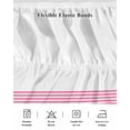 thumbnail image 5 of Pink Striped Wrap Around Bed Skirts for Queen Bed 18" Drop, Bed Skirt with Adjustable Elastic Belt Dust Ruffle Bed Valance for Bedroom Hotel Luxury Modern Farmhouse Stripes Bed Frame Cover, 5 of 7