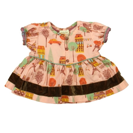 

Pre-owned Matilda Jane Girls Pink | Brown Blouse size: 12 Months