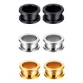thumbnail image 1 of Expansores De Acero Inoxidable Color Negro Plateado Dorado, 1 of 6