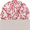 thumbnail image 1 of HomeRoots 353077 7 ft. 6 in. x 7 ft. 6 in. Polyester Ivory & Rust Area Rug, 1 of 1