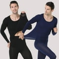 thumbnail image 6 of Mens Plush Thermal Innerwear & Underwear Set Clothes Cotton Tops and Pants, 6 of 8