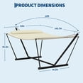 thumbnail image 2 of Memoryfield 2 Person Portable Double Hammock with Pillow and Adjustable Steel Stand, Outdoor Hammock for Patio, Garden, Beach, Backyard, Beige, 2 of 6
