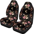 thumbnail image 5 of FOR U DESIGNS Butterfly Flower Moon Star Print Car Seat Cover 4 Pieces Waterproof Car Seat Protectors Easy to Clean Low Back Front Seat Covers Automotive Accessories, 5 of 7