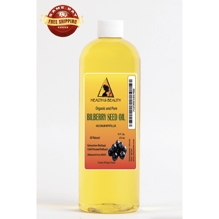 BILBERRY / BLUEBERRY SEED OIL REFINED ORGANIC CARRIER COLD PRESSED PREMIUM 100% PURE 16 OZ