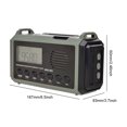 thumbnail image 2 of Radio meteorológica de emergencia con manivela solar, alarma SOS de 10000MAh para supervivencia al aire libre, 2 of 9