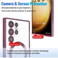 thumbnail image 3 of Magnetic for Samsung Galaxy S23 Ultra Case,Electroplated Clear Slim Samsung S23 Ultra Phone Case with Camera Protection,Shockproof Samsung S23 Ultra Case Compatible with MagSafe, Red Edge, 3 of 13