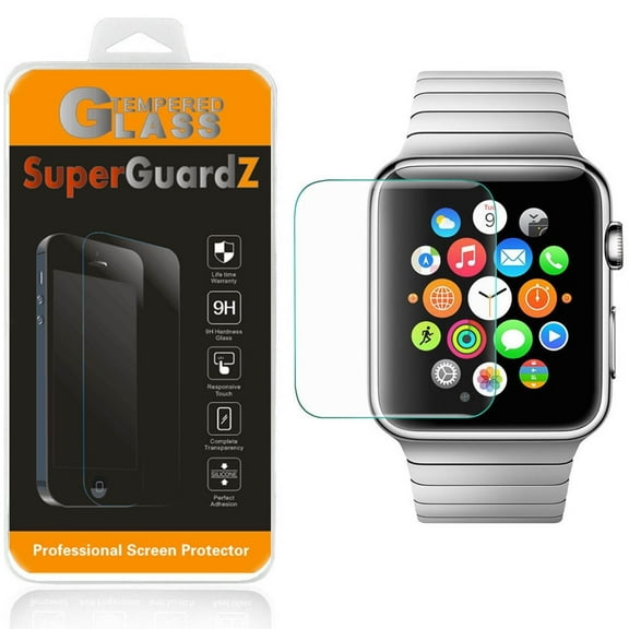 [3-Pack] For Apple Watch 38 mm (1st Gen) - SuperGuardZ Tempered Glass Screen Protector [Anti-Scratch, Anti-Bubble]   LED Stylus Pen