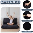 thumbnail image 3 of GOODONE Folding Beanbag Sofa Bed,Corduroy Memory Foam Convertible Floor Mattress,with Removable and Washable Cover,Suitable for Adults,Ideal for Living Room and Bedroom,Black,Full, 3 of 14
