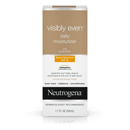 Neutrogena Visibly Even Daily Moisturizer With Broad Spectrum Spf 30 Sunscreen, 1.7 Fl. Oz. - Walmart.com