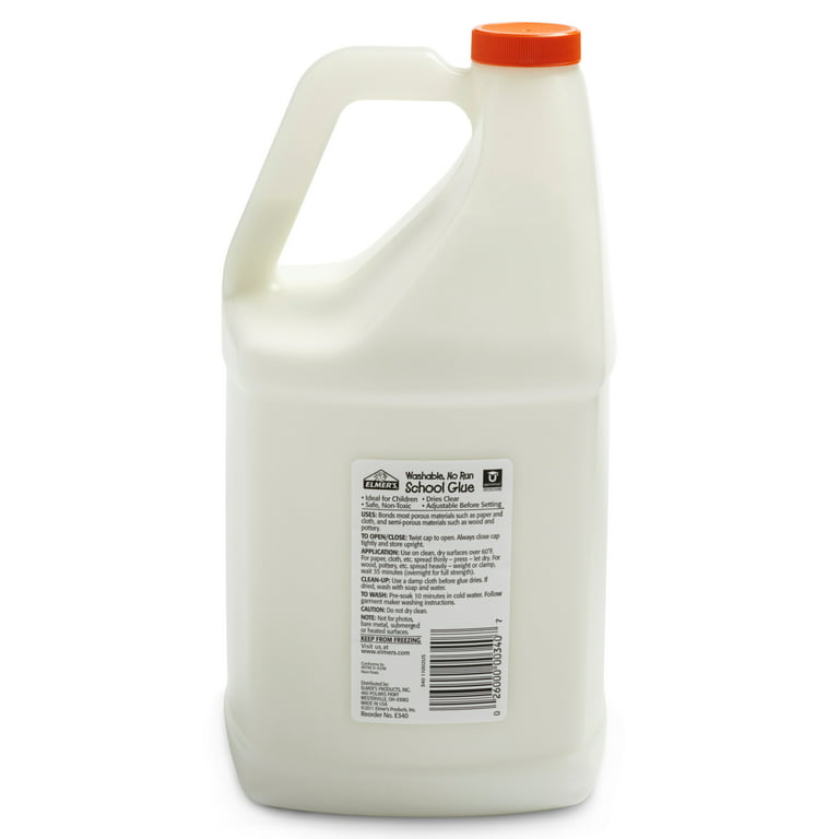 Elmer's Liquid School Glue, Washable, 1 Gallon, 1 Count - 1-Count, White  781624971098