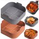 thumbnail image 2 of Piezas Accesorios para freidora de cesta de silicona,Revestimiento de horno de freidora de aire reutilizable de silicona cuadrada,Tazón de freidora de aire de repuesto de grado alimenticio para horno, 2 of 3