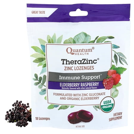 (Pack Of 4) Quantum Lozenges TheraZinc Elberry 18 Each