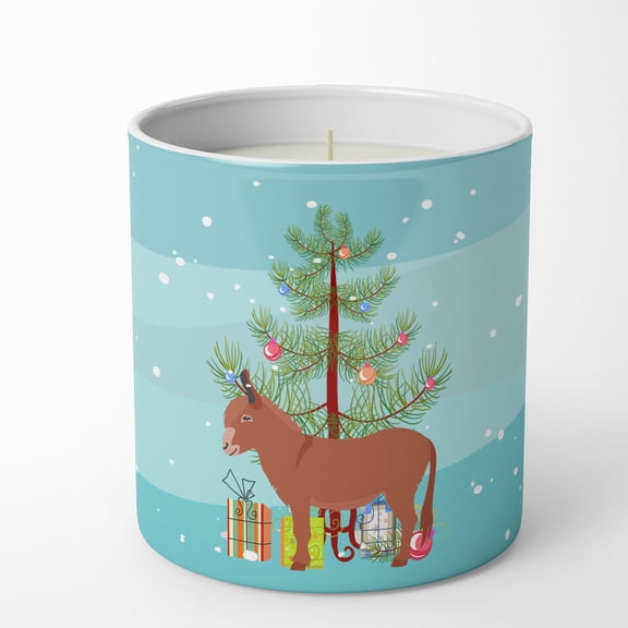 Irish Donkey Christmas 10 oz Decorative Soy Candle 3.25 in x 3.75 in