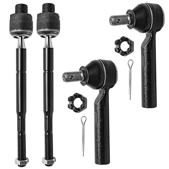 Detroit Axle - 4 Front Tie Rods for Toyota 4Runner FJ Cruiser Lexus GX470 Inner and Outer Tie Rod Ends Replacement