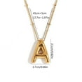 thumbnail image 4 of BKBP a Z Ins Style 18K Gold Stainless Steel Titanium 26 English Letters Bubble Letter Necklace Plated Balloon Initial Pendant With Bead Chain Dainty Jewelry Gift For Women, 4 of 8