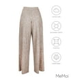 thumbnail image 6 of MeMoi Women's Hacci Wide Leg Soft Lightweight Lounge Pants - Womens - Female, 1X, Pebble Brown, 6 of 11