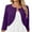 Y-Purple, variant on Chiclily Women's 3/4 Sleeve Cropped Cardigans Sweaters Royal Blue Large Lightweight Open Front Shrugs for Women