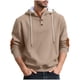thumbnail image 2 of pstuiky hombres de manga larga, Blusa informal holgada de color liso con botones y cordón de moda para hombre, de manga larga, con capucha tops de invierno para hombre m, 2 of 9