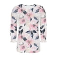 thumbnail image 6 of Vetsdori Three Quarter Sleeve Tops for Women Tunic Button up Pullover Summer Graphic,Dressy Crewneck Juniors Blouses Casual, 6 of 7