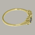 thumbnail image 4 of LBG British Made Solid 18k Yellow Gold Natural Opal & Sapphire Womens Anniversary Ring - 33 size options - Size 12, 4 of 5