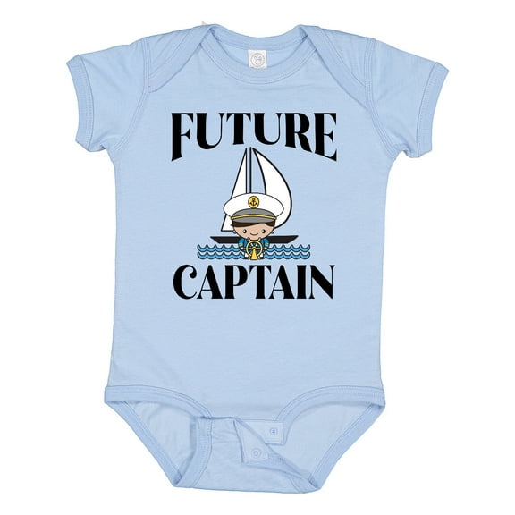 Inktastic Cute Baby Boy Sailing Captain Boys Baby Bodysuit