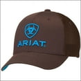 thumbnail image 2 of Ariat Brown with Turquoise Logo Mesh Side Flex Fit Ball Cap 1502302, 2 of 2