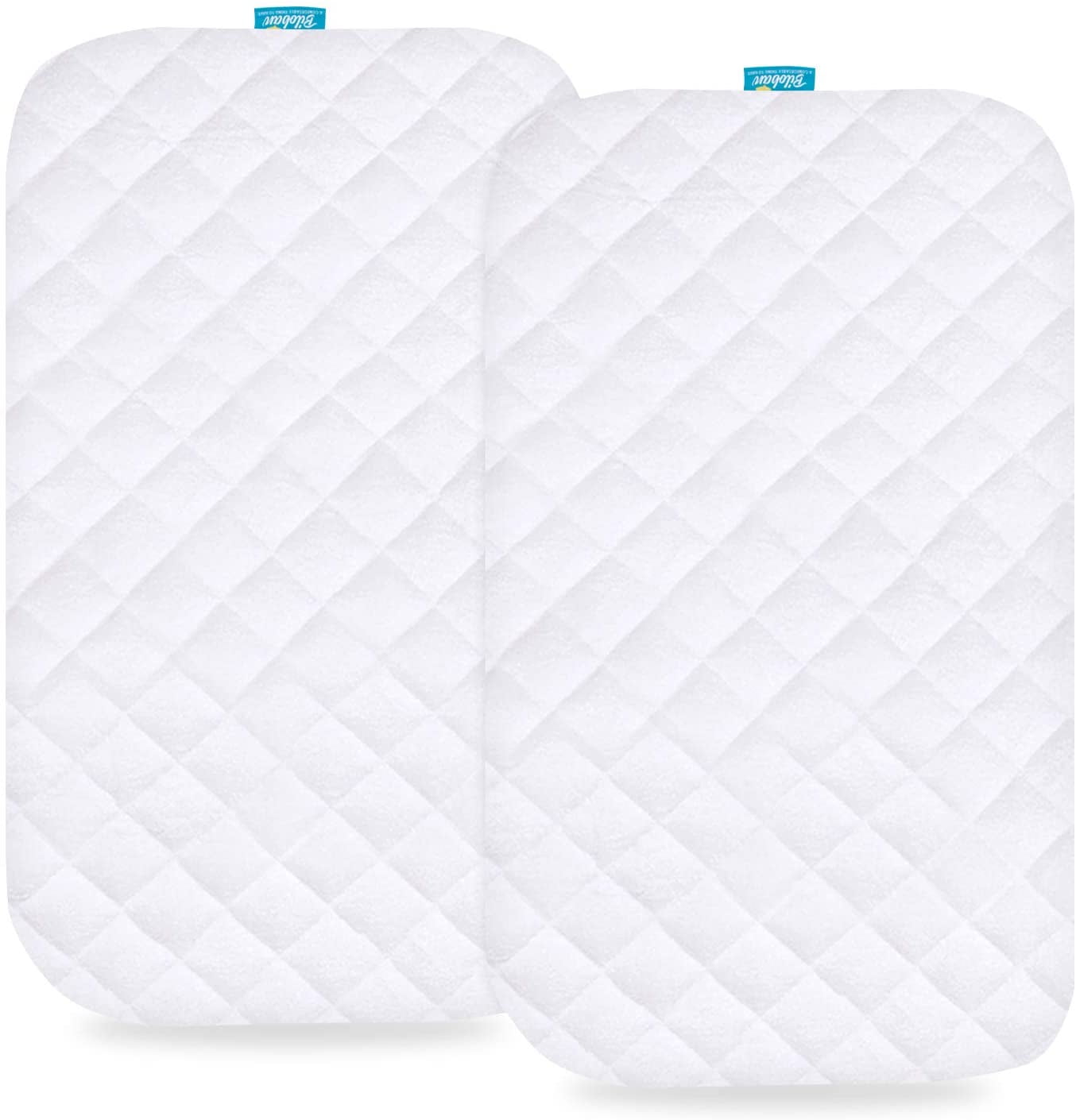 Biloban Ultra Soft Bamboo Sleep Surface Waterproof Quilted Bassinet Mattress Pad Cover Compatible With Mika Micky Bedside Sleeper 2 Pack Walmart Com