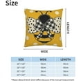 thumbnail image 4 of Summer Pillow Covers 18x18 Set of 2, Bumble bee Polka Dots Outdoor Decorative Throw Pillow Covers Yellow Honey Bee Holiday Cushion Case Linen Square Decor for Home Couch Sofa., 4 of 6