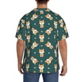 thumbnail image 3 of Fotbe Cute Shiba Camisa Estampada de Manga Corta para Hombre, Casual de Verano, Estilo Playero, Sin Arrugas-4X-Large, 3 of 5
