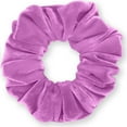 thumbnail image 3 of Velvet Scrunchies 3-Pack Gift Set Premium Plush Ponytail Holder Made in the USA Lilac Orchid Purple, 3 of 9