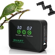 Reptile Humidifier, Reptile Fogger Misting System, Automatic Mister Smart Timer With Adjustable 360° Spray Nozzles,Touch Screen| Humidity Controller For Reptile Terrariums,Amphibian Rainforest Tank
