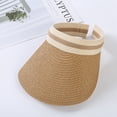 thumbnail image 4 of Straw Visor Hat Foldable Roll-up Beach Summer Hat Sun Protection Cap for Women, 4 of 8