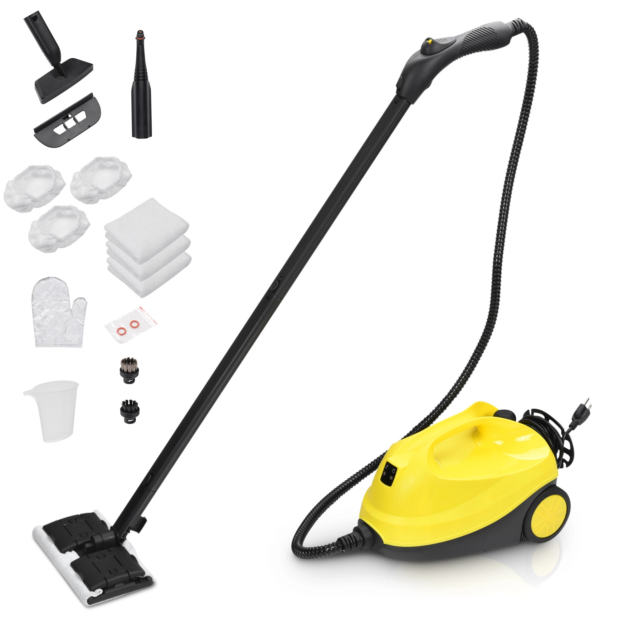 Zegenen circulatie kruising Steam Cleaner 1500W Multifunctional Steam Cleaner features an adjustable  button,heating up in 6 mins for continuous steam about 30 mins - Walmart.com