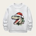 thumbnail image 4 of YUSIM Boys Christmas Sweatshirt Luminous- Pullover Crewneck Long Sleeve Funny Kids Festival Clothes White Size 10 T, 4 of 6