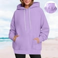 thumbnail image 4 of Babysbule Womens Oversized Sweatshirts Fashion Hoodies Long Sleeve Hooded Shirts Pullover Fall Outfits with Pocket, 4 of 8